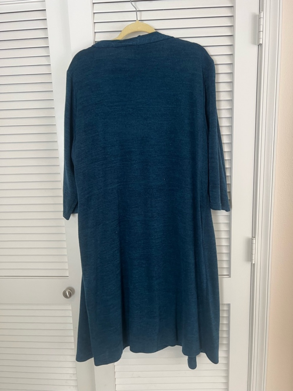 Teal Ribbed Dress & Duster Set - Picture 4 of 4